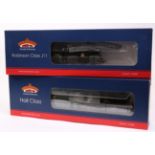 2 Bachmann Branch-Line OO gauge steam locomotives. A Hall class 4-6-0 tender locomotive (32-005)