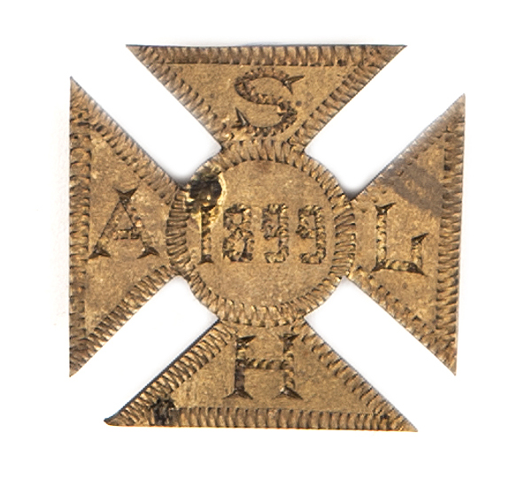 A similar slouch hat badge of the South African Light Horse, GC Plate 1