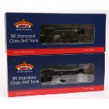 2 Bachmann Branch-Line OO gauge steam locomotives. 2 BR Standard class 3MT tank locomotives. One