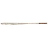 A 19th century Masai shortsword Seme,  slender leaf shaped blade 24½”, with heavy central rib,