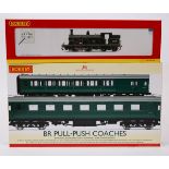 2 Hornby Railways items. BR ‘Pull-Push’ coaches (R4534). Comprising Maunsell open 2nd coach and a