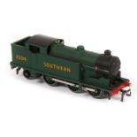 A scarce Hornby-Dublo class N2 0-6-2 tank locomotive. In Southern green livery, RN 2594. An