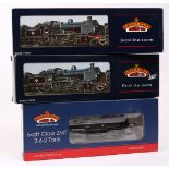 3 Bachmann Branch-Line OO gauge steam locomotives. A BR Ivatt class 2 2-6-2 tank locomotive (31-457)