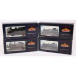 4 Bachmann Branch-Line OO gauge steam locomotives. An LMS class 3F Jinty 0-6-0 tank locomotive (32-