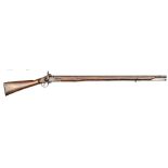 A 10 bore trade type percussion musket,  55½” overall, barrel 40” with B’ham proofs, the large