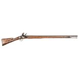 A 10 bore India pattern Brown Bess flintlock musket,  55” overall, barrel 39” with ordnance