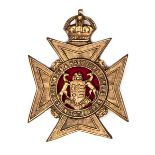 An OR’s brass Maltese Cross cap badge of the S. African Railways & Harbours Rifles. Near VGC Plate