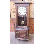 A Gledhill Brook time recorder clock. No. 57439 circa 1940s. H120cm