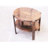 An Art Deco walnut veneered occasional table by Fischel-Czechoslovakia. H55cm