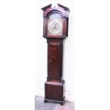 A George III oak long case clock the brass dial inscribed Taylor. King Street. Whitehaven. H231cm