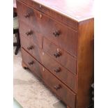 A 19th Century mahogany chest of drawers. L125cm