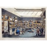 After Rowlandson. Coloured engraving. ÔExhibition of watercolour coloured drawings at Bond