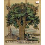 Preston Guild Historical Tree print. Tolley and Williams. 48cm x 57cm