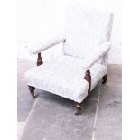 A Victorain armchair. H80cm