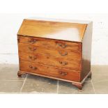 A George III mahogany bureau. L127cm