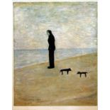L.S. Lowry. Limited edition print. ÔMan Looking Out to SeaÕ. 26cm x 38cm