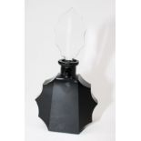 A Czechoslovakia bohemian cut glass scent bottle with stopper. H13.5cm. Condition - good, general