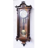 A double weight Vienna wall clock. L120cm