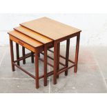 A Danish teak nest of tables