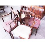 A set of four Regency chairs and another