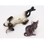 A Beswick cat and mouse. Condition - very good, no damage, general wear.