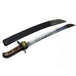 A cutlass. L56cm. Condition - general wear to include rust/pitting to blade, wear to handle, no