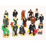 A group of fifteen model railway platform figures. Condition - all figures appear to have been