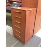 A G-Plan teak chest of drawers. H103cm