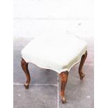 A Victorian walnut stool. H40cm