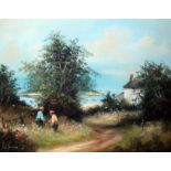 Les Parson. Lakeland scene. Oil on canvas. 49cm x 39cm. Signed.