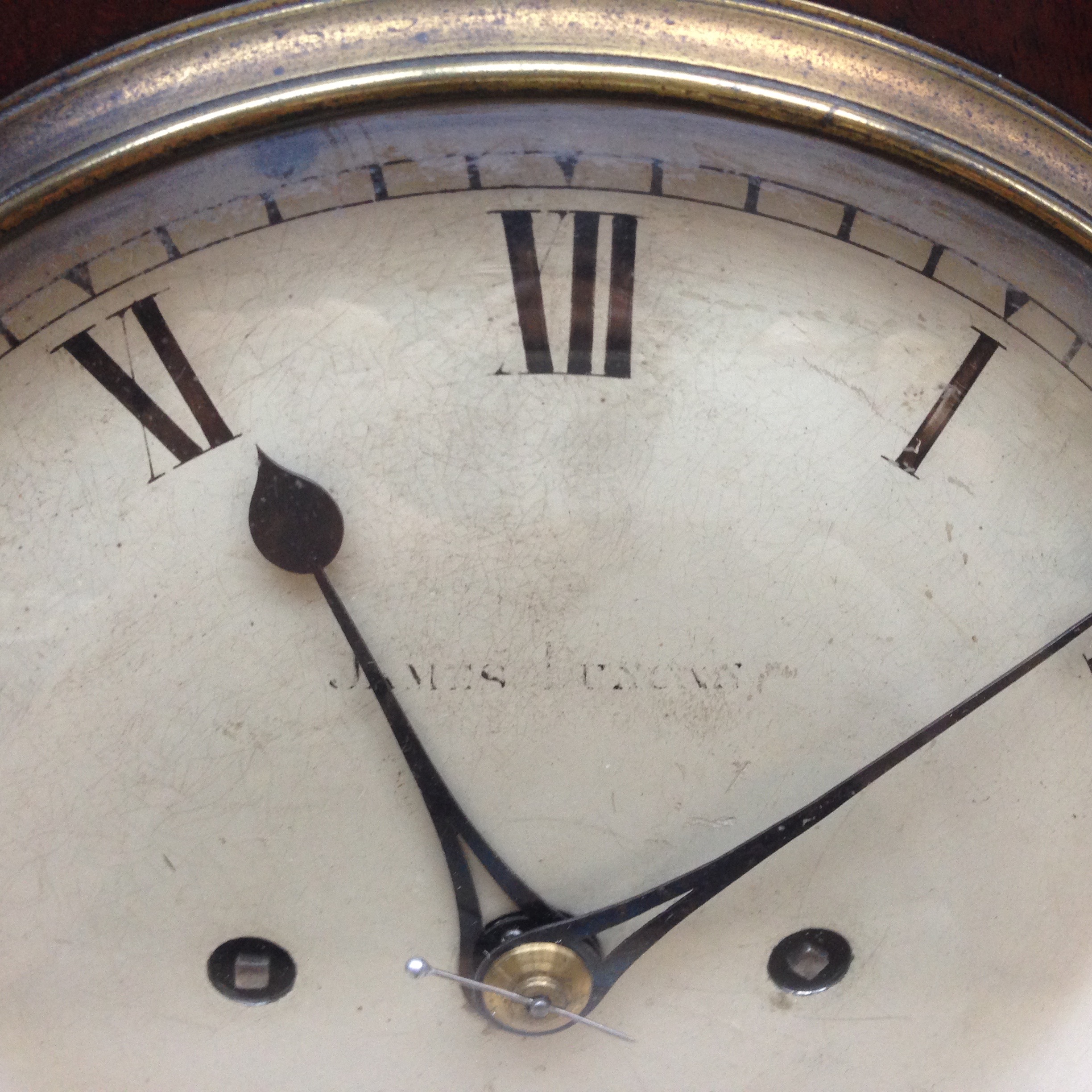 A George III domed bracket clock by James Duncan having painted dial with chime/silent lever, the - Image 21 of 25