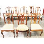 A set of eight non matching Georgian chairs