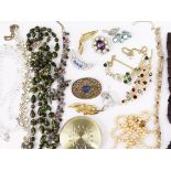 A quantity of vintage costume jewellery