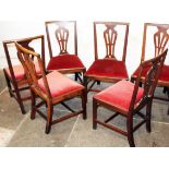 A set of six Georgian chairs