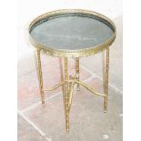 A marble top brass occasional table. H56cm