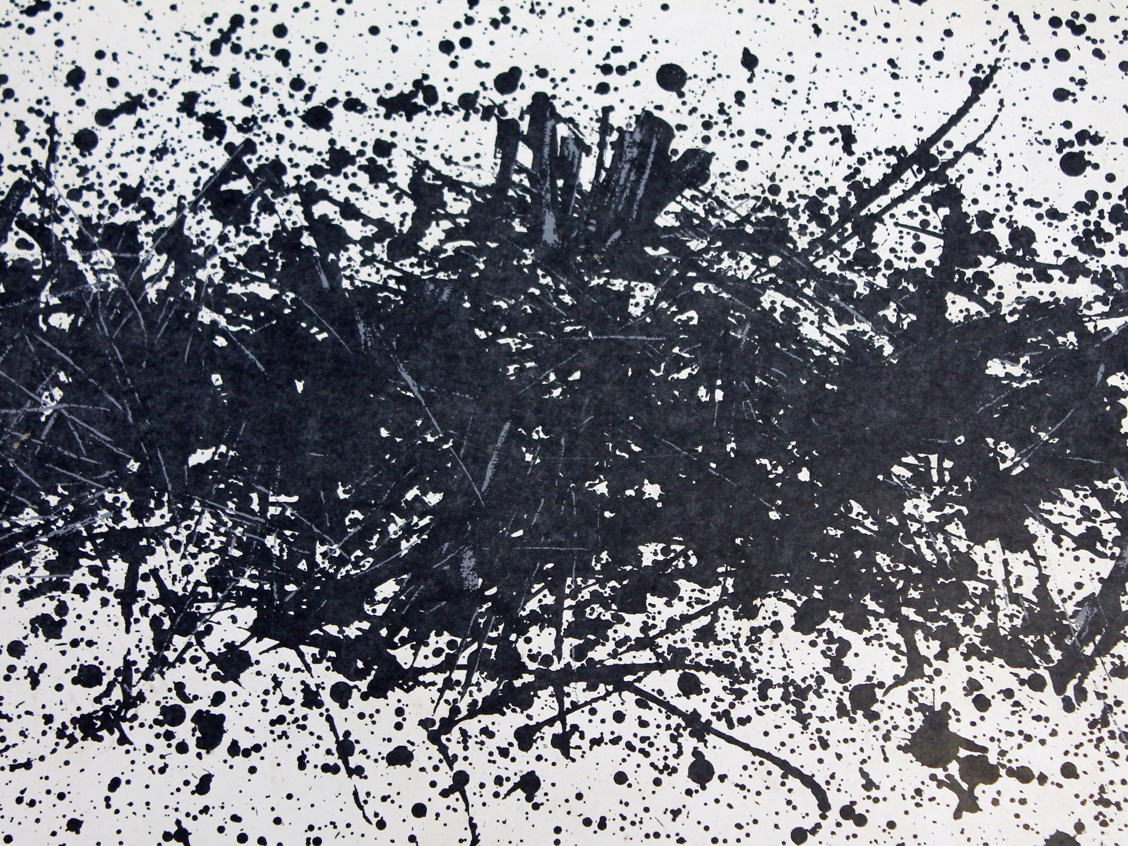 A vintage coffee table decorated in the manner of Jackson Pollock. L114cm - Image 2 of 2