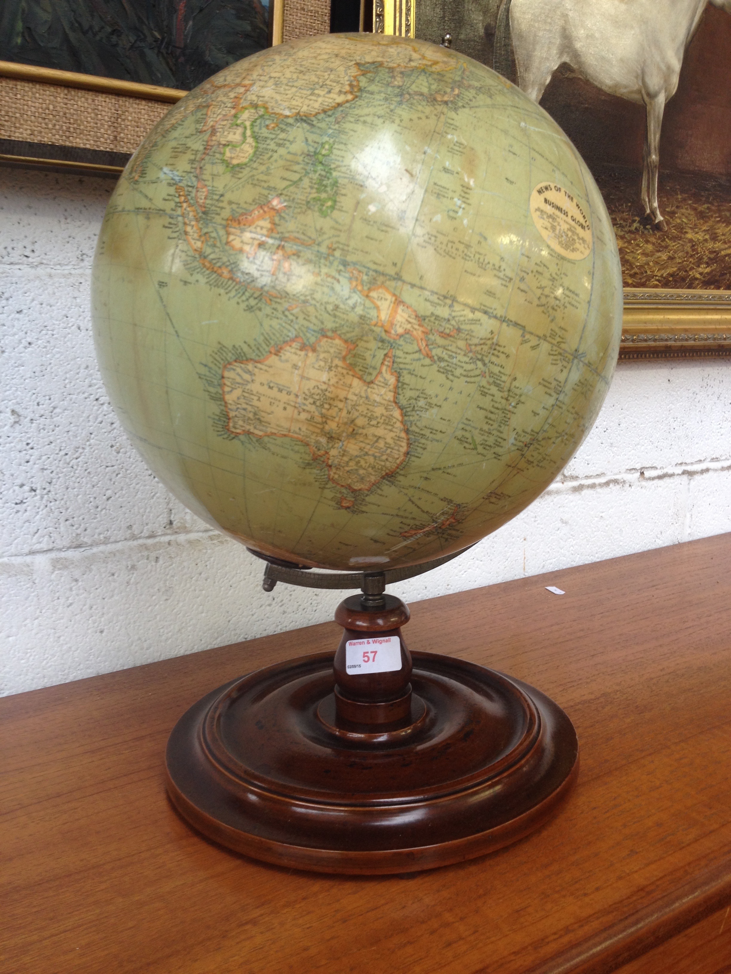 A News Of The World Business Globe. H44cm