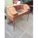 An Edwardian inlaid mahogany Carlton House desk. L120cm