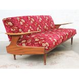 A Greaves & Thomas afromosia day bed. L205cm