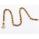 A 9ct gold chain. L18cm. Wt. 3.6g