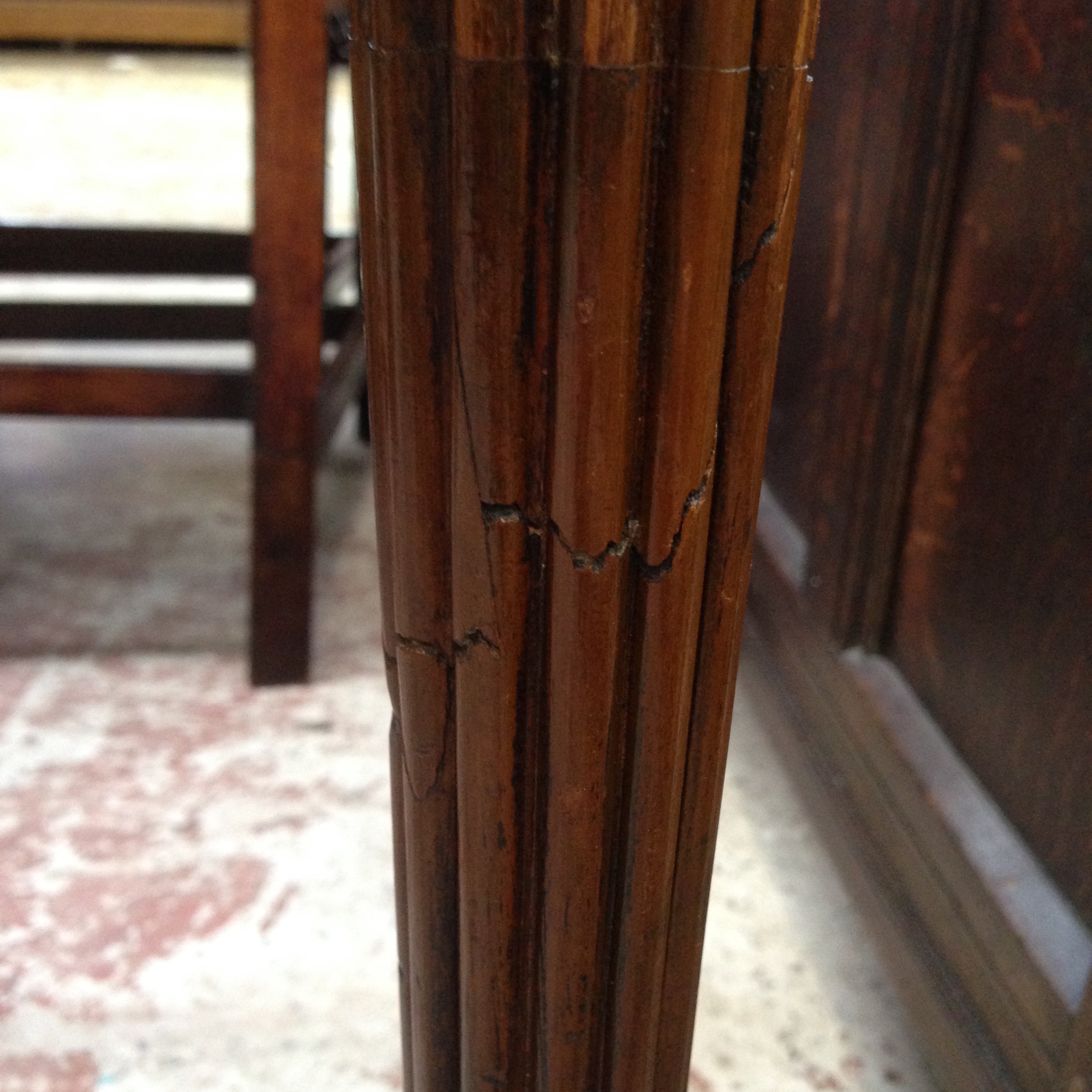A Regency mahogany side table. W108cm D52cm H80cm
 
Old and newer surface scratches to top.  There - Image 4 of 9