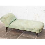 A Victorian upholstered day bed. L180cm