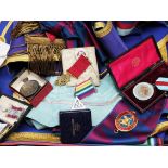 A quantity of Masonic regalia