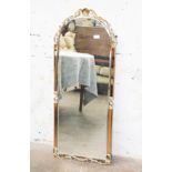 An Art Deco mirror. 114cm x 45cm