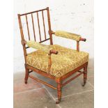 A 19th Century simulated bamboo mahogany armchair. W63cm D70cm H97cm