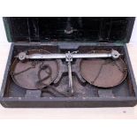 A set of 19th Century Midland Railway scales in box