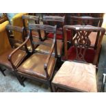 Nine Gerogian mahogany chairs