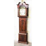 A 19th Century mahogany eight day long case clock the dial labelled Burton Lancaster. H230cm