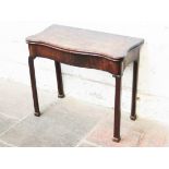 A Georgian mahogany tea table. W84cm D43cm H72cm