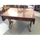 A Regency mahogany sofa table. L103cm